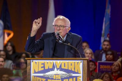 Zohran Mamdani, Bernie Sanders and Alexandria Ocasio-Cortez Hold "New York Is Not For Sale" Rally, New York, USA - 26 Oct 2025-stock-foto