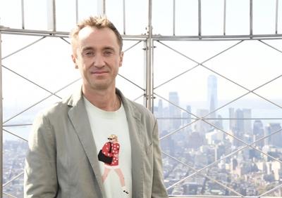 Tom Felton Lights the Empire State Building-stock-foto