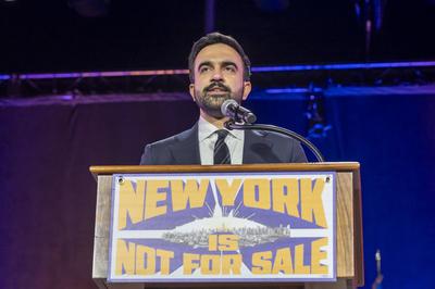 Zohran Mamdani, Bernie Sanders and Alexandria Ocasio-Cortez Hold "New York Is Not For Sale" Rally, New York, USA - 26 Oct 2025-stock-foto