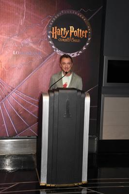 Tom Felton Lights the Empire State Building-stock-foto