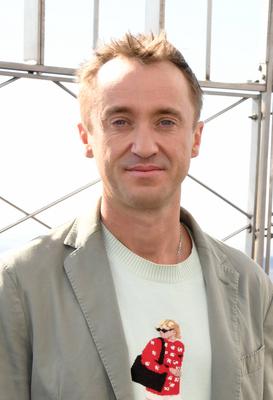 Tom Felton Lights the Empire State Building-stock-foto