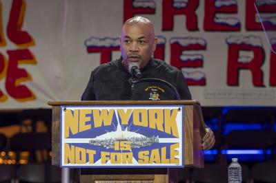 Zohran Mamdani, Bernie Sanders and Alexandria Ocasio-Cortez Hold "New York Is Not For Sale" Rally, New York, USA - 26 Oct 2025-stock-foto