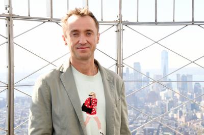 Tom Felton Lights the Empire State Building-stock-foto
