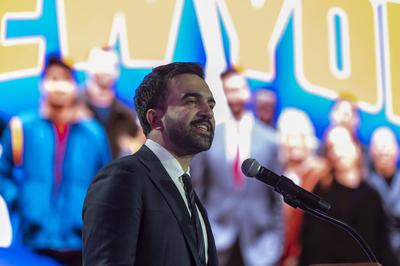 Zohran Mamdani, Bernie Sanders and Alexandria Ocasio-Cortez Hold "New York Is Not For Sale" Rally, New York, USA - 26 Oct 2025-stock-foto