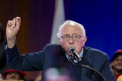 Zohran Mamdani, Bernie Sanders and Alexandria Ocasio-Cortez Hold "New York Is Not For Sale" Rally, New York, USA - 26 Oct 2025-stock-foto