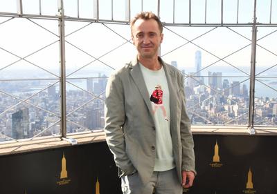 Tom Felton Lights the Empire State Building-stock-foto