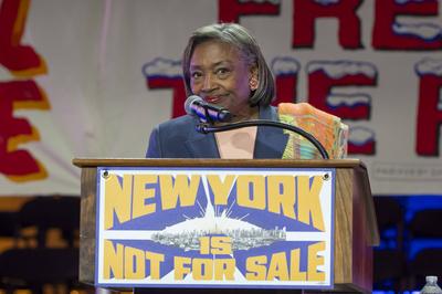 Zohran Mamdani, Bernie Sanders and Alexandria Ocasio-Cortez Hold "New York Is Not For Sale" Rally, New York, USA - 26 Oct 2025-stock-foto