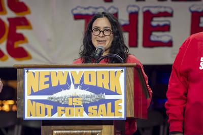 Zohran Mamdani, Bernie Sanders and Alexandria Ocasio-Cortez Hold "New York Is Not For Sale" Rally, New York, USA - 26 Oct 2025-stock-foto