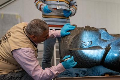 Hong Kong Palace Museum Ancient Egypt Exhibition-stock-foto