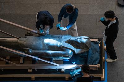 Hong Kong Palace Museum Ancient Egypt Exhibition-stock-foto