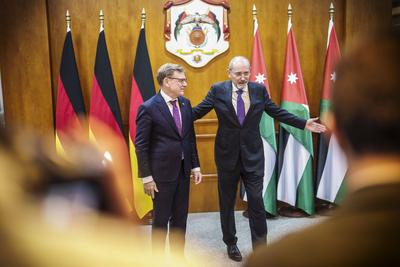 Johann Wadephul (CDU), Bundesaussenminister, reist vom 29.10.2025 bis zum 1.11.2025 nach Jordanien, Syrien, Libanon und-stock-foto