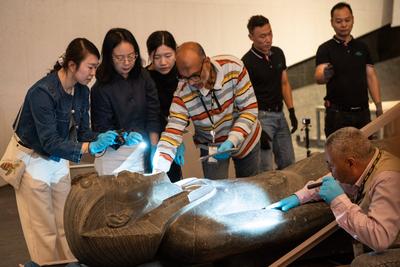 Hong Kong Palace Museum Ancient Egypt Exhibition-stock-foto