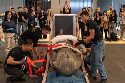 Hong Kong Palace Museum Ancient Egypt Exhibition-stock-foto