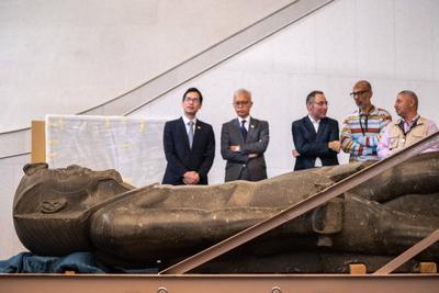 Hong Kong Palace Museum Ancient Egypt Exhibition-stock-foto