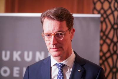 Noordwijk aan Zee, Niederlande, Europa 3. Zukunftsforum NRW Niederlande 2025 der Brost-Akademie: Hendrik W?st (Ministerp-stock-foto