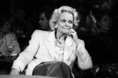 Maria Riva (Schauspielerin) 01/93 ue Maria Riva in der NDR-Talkshow vom 15. Januar 1990 TV Fernsehen Talkshow Talk Show-stock-foto
