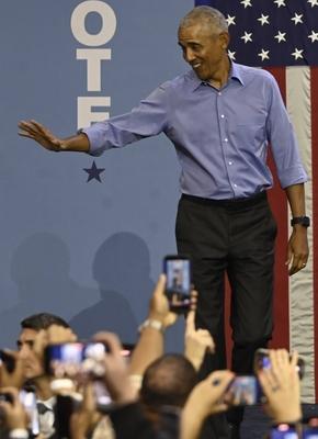 Former US President Barack Obama Attends Mike Sherrill Rally in Newark, NJ-stock-foto