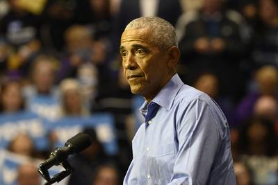 Former US President Barack Obama Attends Mike Sherrill Rally in Newark, NJ-stock-foto