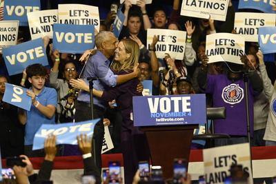 Former US President Barack Obama Attends Mike Sherrill Rally in Newark, NJ-stock-foto