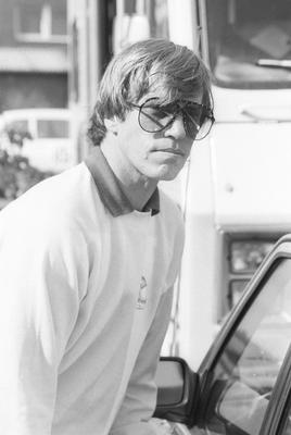 Leopold Prinz von Bayern (Rennfahrer) 07/84 kru Leopold Prinz von Bayern beim Flugplatzrennen in Diepholz am 21. Juli 19-stock-foto