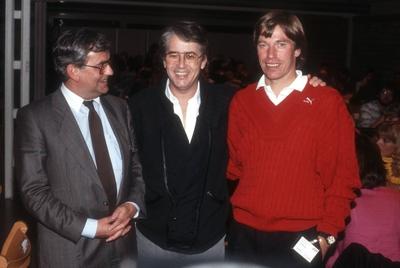 Leopold Prinz von Bayern und Frank Elstner (v. re.) 10/85 rag Leopold Prinz von Bayern (re.) mit Frank Elstner (Mi.) am-stock-foto