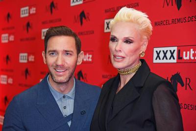 Marcel Remus, Brigitte Nielsen bei der Pr?sentation der Marcel Remus Bettenwarenkollektion Bedtime Stories im Premium-M?-stock-foto