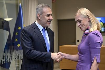 Turkish Foreign Minister Hakan Fidan visits Helsinki-stock-foto