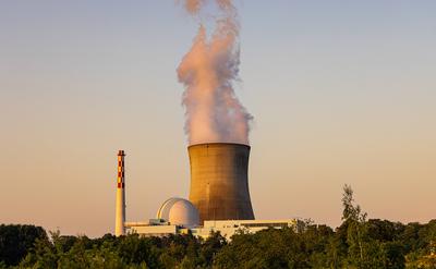 Leibstadt nuclear power plant Leibstadt, Switzerland, 21th Jun 2025: The Leibstadt nuclear power plant in the setting ev-stock-foto