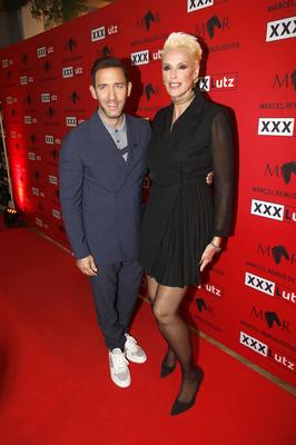 Marcel Remus, Brigitte Nielsen-stock-foto