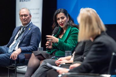 Haaretz Konferenz Berlin-stock-foto