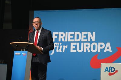 J?rg Urban beim Landesparteitag der Alternative f?r Deutschland (AfD) in der Messehalle. L?bau, 30.11.2024 Sachsen Germa-stock-foto