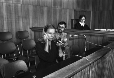 Ingrid van Bergen (geb.1931) Schauspielerin, Gericht Justizpalast M?nchen. 1977 erschoss sie Klaus Knaths in einer Vill-stock-foto