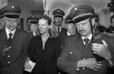 Ingrid van Bergen (geb.1931) Schauspielerin, Gericht Justizpalast M?nchen. 1977 erschoss sie Klaus Knaths in einer Vill-stock-foto