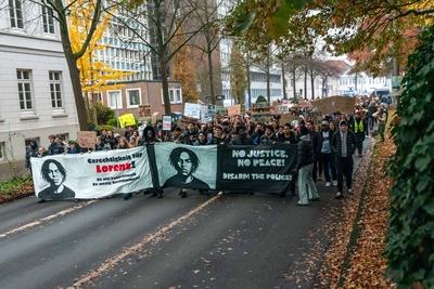 Demonstration "Gerechtigkeit fuer Lorenz" in Oldenburg am 08.11.2025-stock-foto