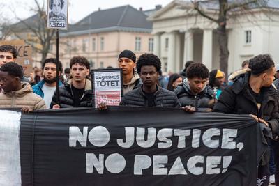 Demonstration "Gerechtigkeit fuer Lorenz" in Oldenburg am 08.11.2025-stock-foto