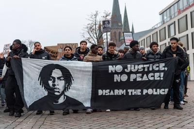 Demonstration "Gerechtigkeit fuer Lorenz" in Oldenburg am 08.11.2025-stock-foto