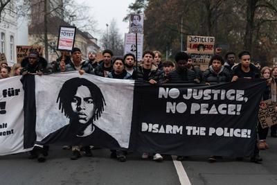 Demonstration "Gerechtigkeit fuer Lorenz" in Oldenburg am 08.11.2025-stock-foto