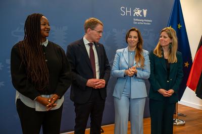 11.11.2025, Kiel, Landesregierung in Schleswig-Holstein. Wechsel an der Spitze von zwei Ministerien. Innenministerin Sab-stock-foto