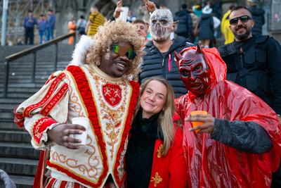 Koelner Karneval, Sessionsauftakt in der Koelner Innenstadt 2025-stock-foto