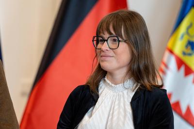 11.11.2025, Kiel, Landesregierung in Schleswig-Holstein. Wechsel an der Spitze von zwei Ministerien. Innenministerin Sab-stock-foto