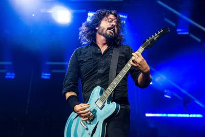 Foo Fighters Horsens, Denmark - June 25, 2019. Foo Fighters, the American rock band, performs a live concert at Faengsle-stock-foto
