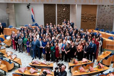2025-11-12 Dutch Tweede Kamer New members take an oath or make a promise-stock-foto