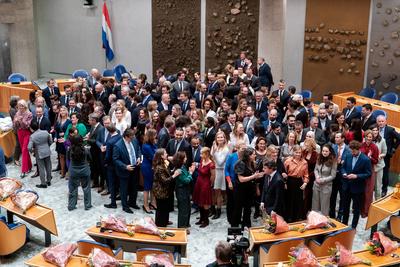 2025-11-12 Dutch Tweede Kamer New members take an oath or make a promise-stock-foto
