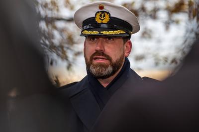 12.11.2025 Kiel, Vereidigung und feierliches Gel?bnis von 200 Soldaten und Soldatinnen der Marineunteroffiziersschule vo-stock-foto