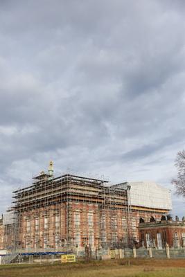 Dachsanierung Neues Palais Potsdam-stock-foto