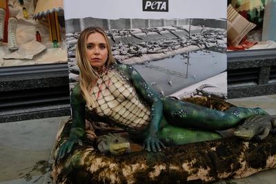 PETA Protest in London-stock-foto