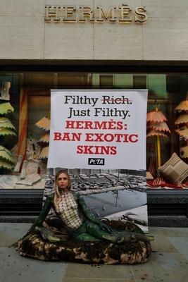 PETA Protest in London-stock-foto