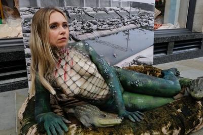 PETA Protest in London-stock-foto