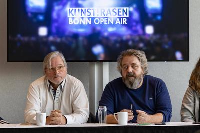 Pressekonferenz zur Kunst!Rasen Open-Air Saison 2026 in Bonn-stock-foto