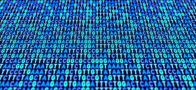 DNA patterns, genetic analysis, DNA sequencing gel, genome structure.-stock-foto
